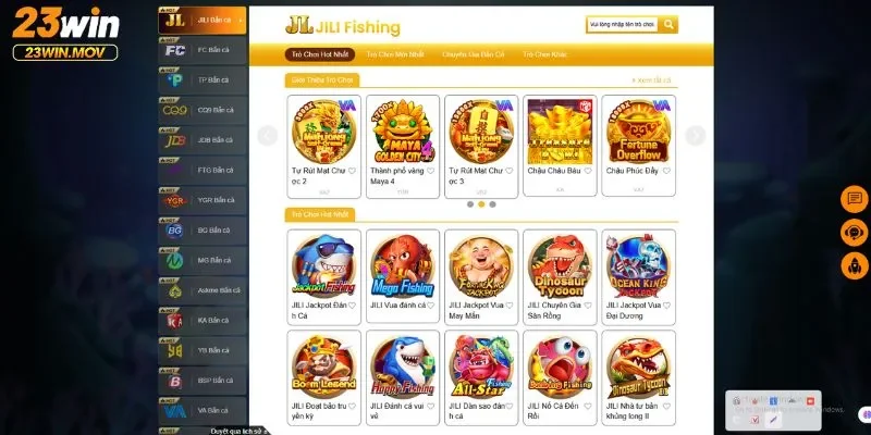 Những tính năng nổi bật sảnh game bắn cá 23win